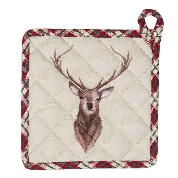 Chňapka - podložka s jelenem Cosy Lodge - 20*20 cm Clayre & Eef