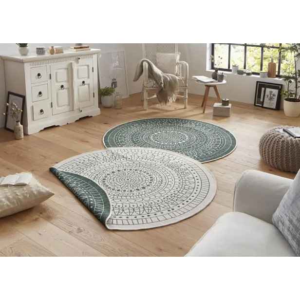 Hanse Home Kusový koberec Twin-Wendeteppiche 103103 zelená 240x240 (průměr) kruh