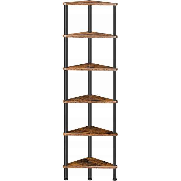 Regál Hoobro 30 cm x 115 cm x 30 cm vintage hnědý