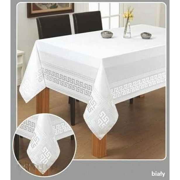 Ubrus odolný proti skvrnám bílý 140x300 Mesa Lux Versace