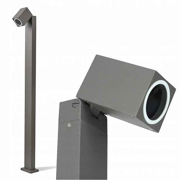 Venkovní zahradní sloupková Led lampa IP44 GU10 Šedá Kobi
