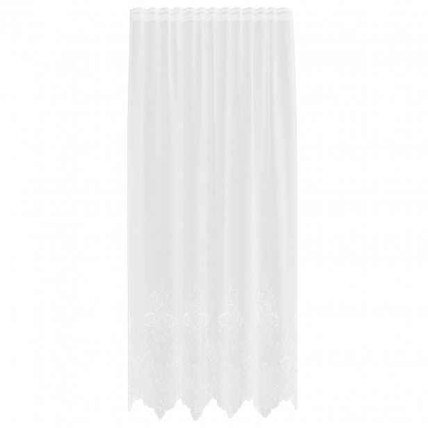 vidaXL Čipkový Závěs Bílá 245x150cm Polyester