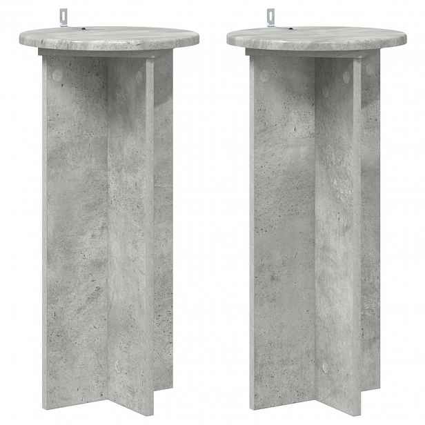 vidaXL Stojan na rostliny 2 ks Betonově šedá 29,5 x 29,5 x 60 cm