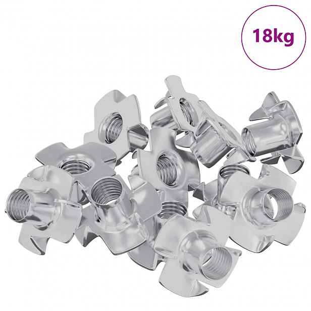 vidaXL Válcovaná T-matice 7200 ks Stříbrná M6 mm Ocel
