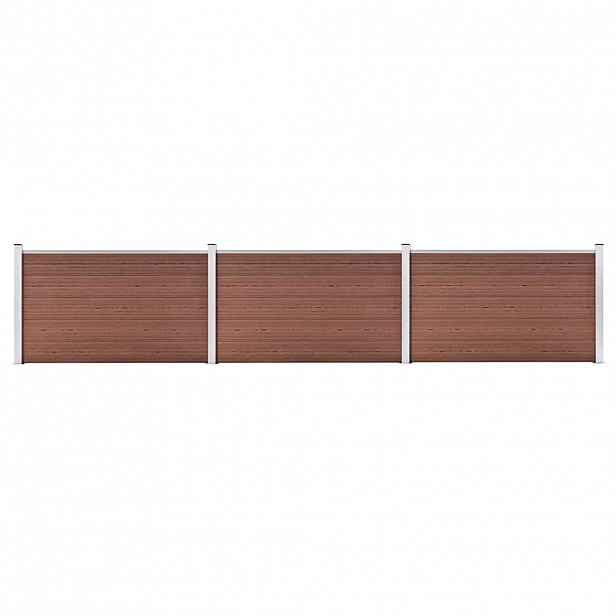 vidaXL Zahradní plot WPC 526 x 106 cm hnědý