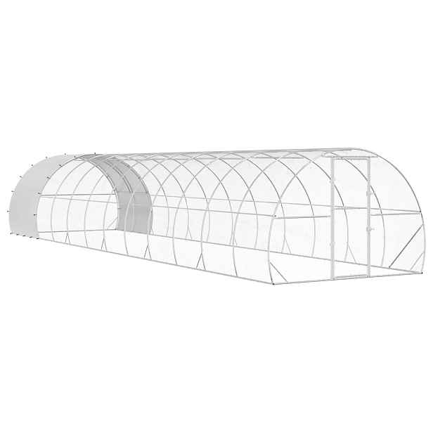 vidaXL Kuřecí kurník Stříbrná 1200 x 300 x 200 cm Pozinkovaná ocel