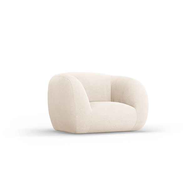 Krémové křeslo z textilie bouclé Essen – Cosmopolitan Design