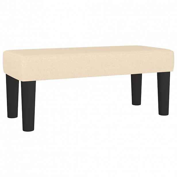 vidaXL Lavice krémová 70 x 30 x 30 cm textil