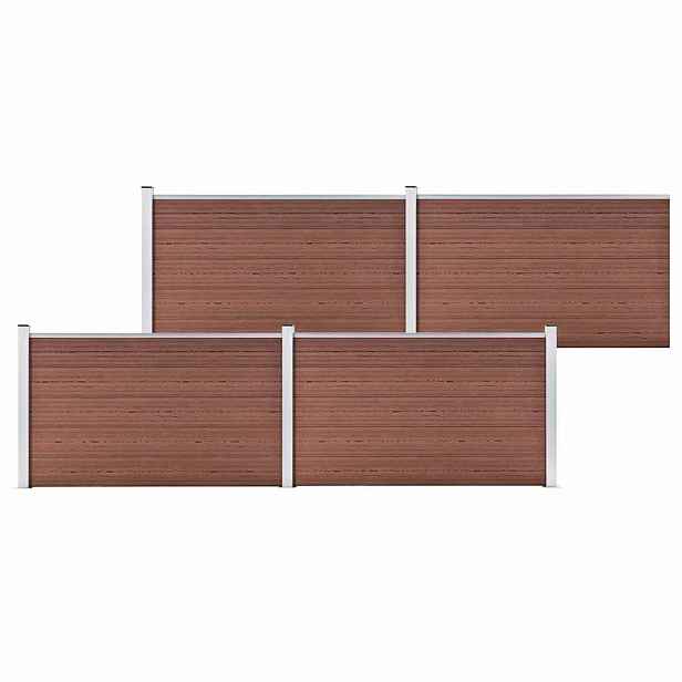 vidaXL Zahradní plot WPC 699 x 106 cm hnědý