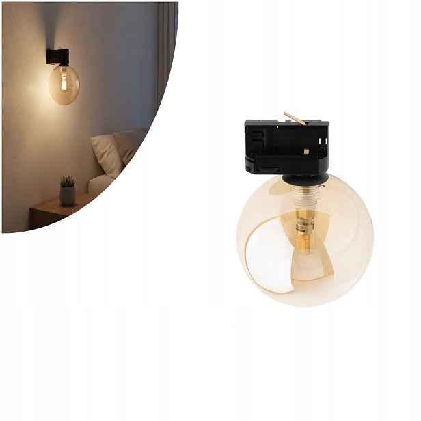 Černá kolejnicová lampa Tracer pro industriální obývací pokoj a kuchyň Tk Lighting