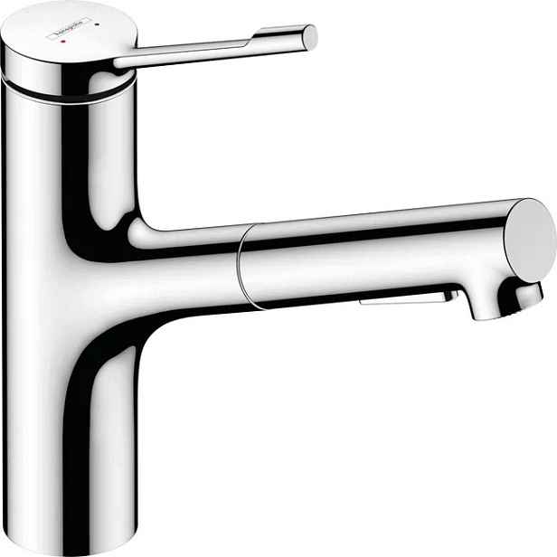 Kuchyňská baterie Hansgrohe Zesis Lean Chrom 21 cm vytahovací sprcha 74814000
