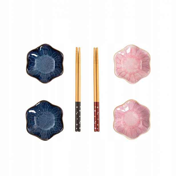 Sada na sushi Sakura růžová ve tvaru květiny 6 ks Homla