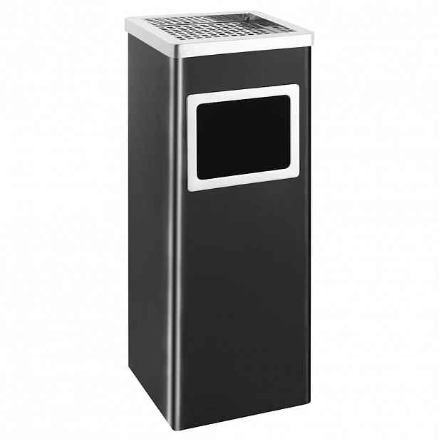 vidaXL Popelník 36 l ocelový černý