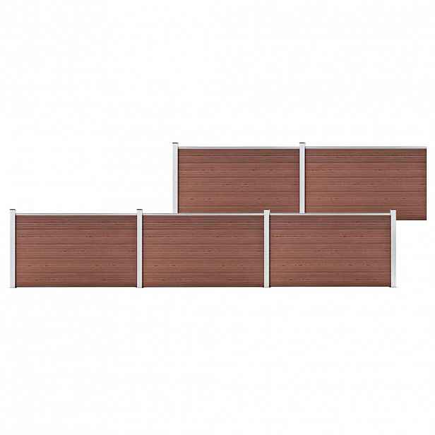 vidaXL Zahradní plot WPC 872 x 106 cm hnědý