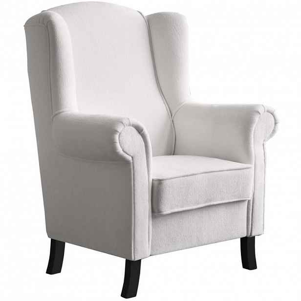 Beautysofa KŘESLO UŠÁK Leonardo béžové, bouclé látka