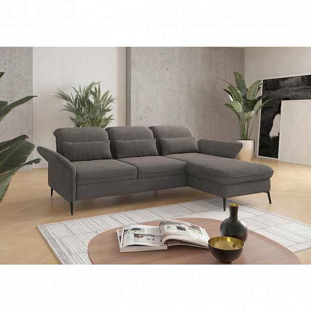 Sit & More ROHOVÁ SEDAČKA, textil, barvy grafitu