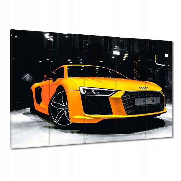 Obrazy 100x70 Žluté Audi R8