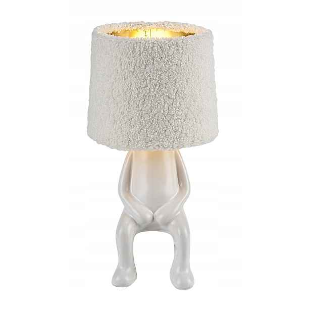 Designová keramická stolní lampa pro sedící osoby se stínítkem Rabalux
