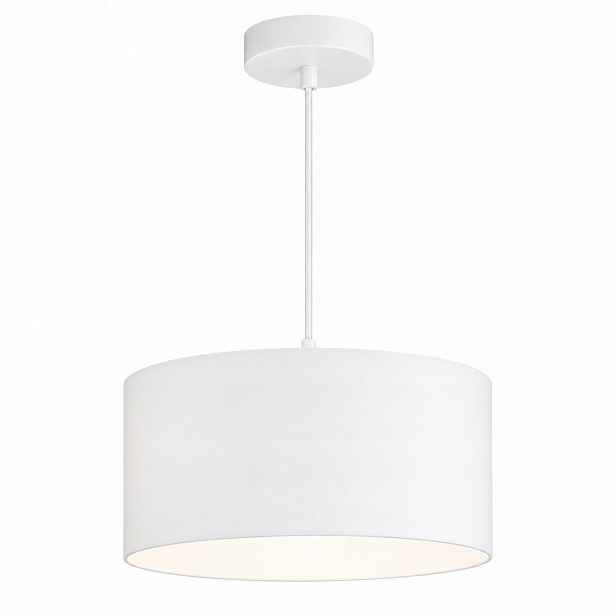 Klasická Závěsná Lampa Lustr Válec Stínidlo Led Bílá