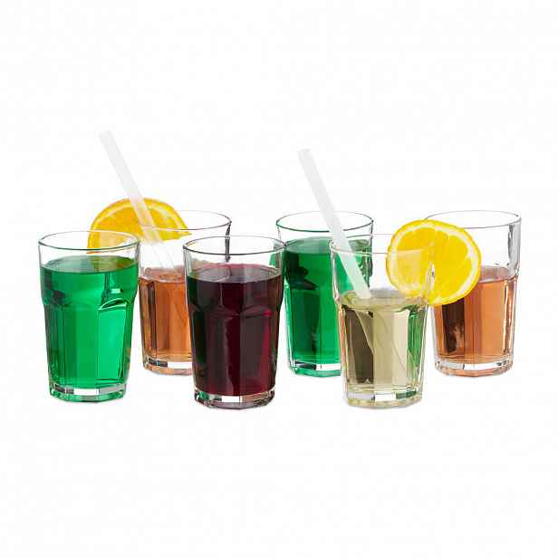 Relaxdays SKLENICE Průhledné 6dílná-sada sklo 300 ml