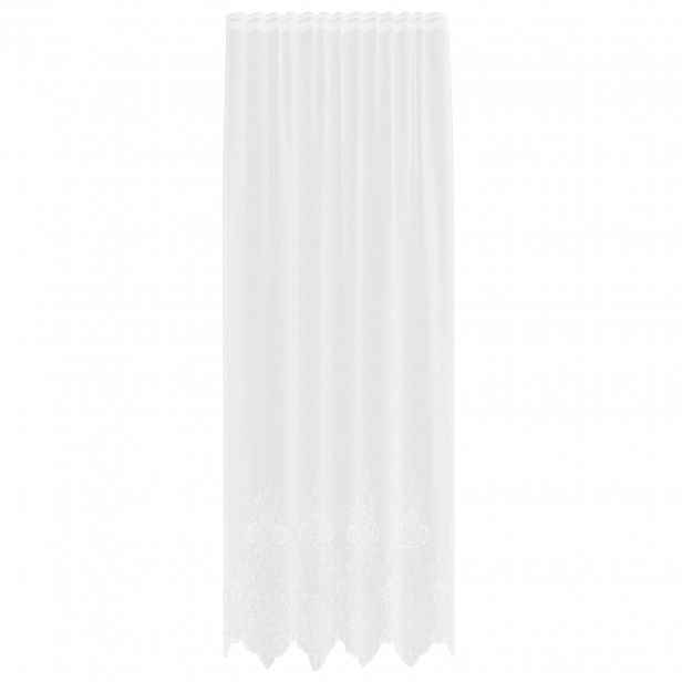 vidaXL Čipkový Závěs Bílá 300 x 150 cm Polyester