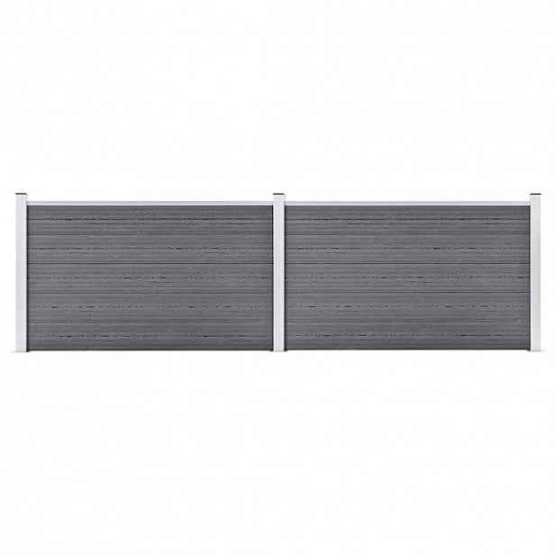 vidaXL Zahradní plot WPC 353 x 106 cm šedý