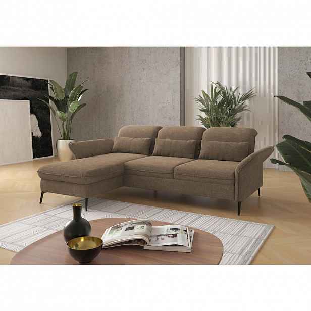 Sit & More ROHOVÁ SEDAČKA, textil, světle hnědá