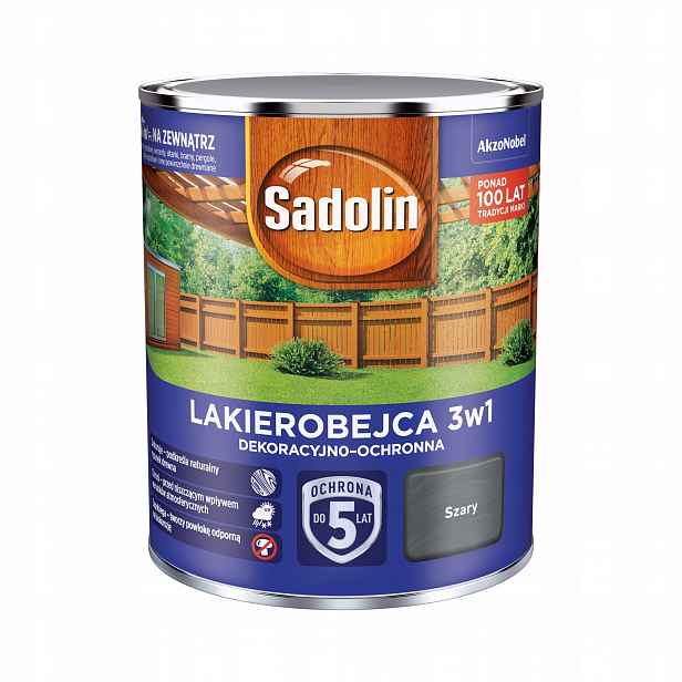 Sadolin Dekorační A Ochranný Lak 3v1 2,5L Šedý