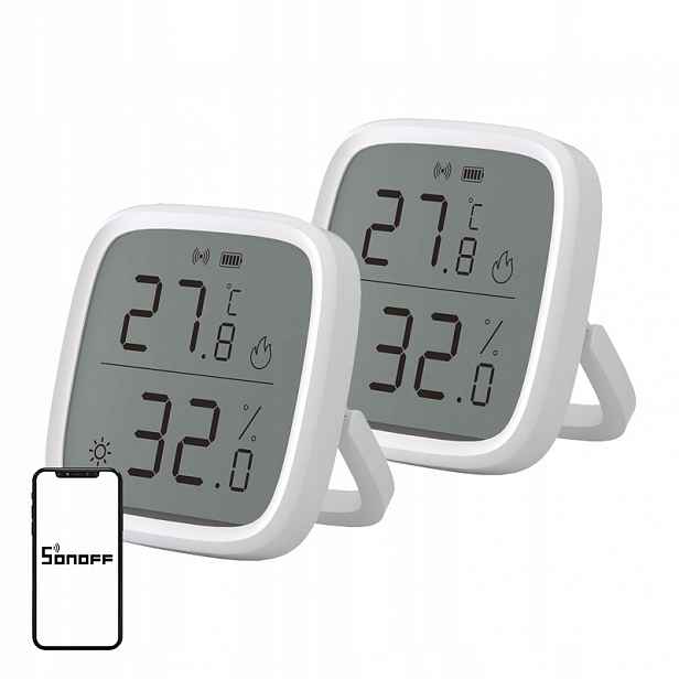 Snímač teploty a vlhkosti Sonoff ZigBee SNZB-02D 2Pack