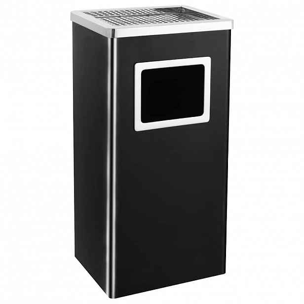 vidaXL Popelník 45 l ocelový černý