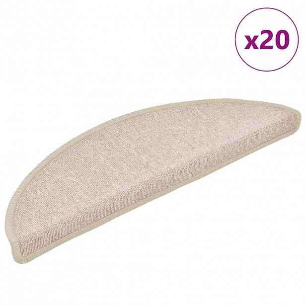 vidaXL Samolepicí schodové rohože 20 ks 56 x 17 x 3 cm Non-Slip Taupe