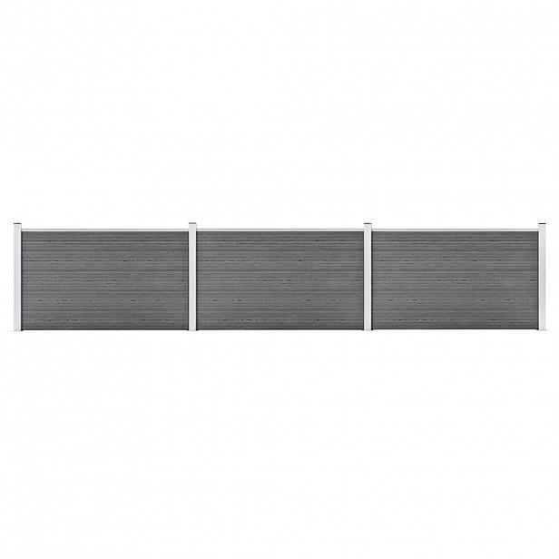 vidaXL Zahradní plot WPC 526 x 106 cm šedý