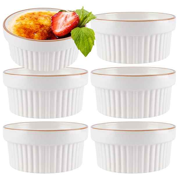 6 x Zapékací nádoba žáruvzdorná miska kokilka porcelánová 260 Ml
