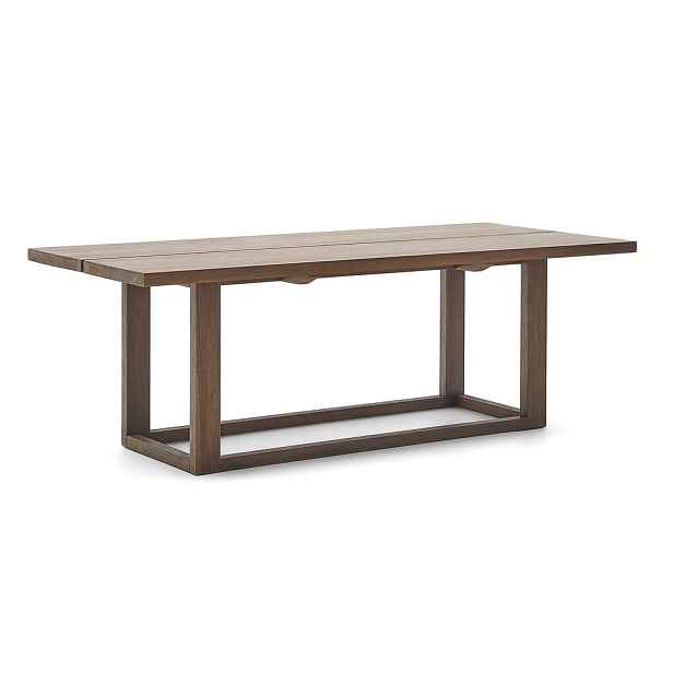 Jídelní stůl z teakového dřeva v přírodní barvě 100x220 cm Sashi – Kave Home