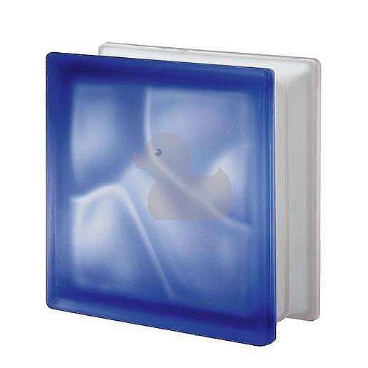 Luxfera Glassblocks blue 19x19x8 cm sklo 1908WBLUE2S