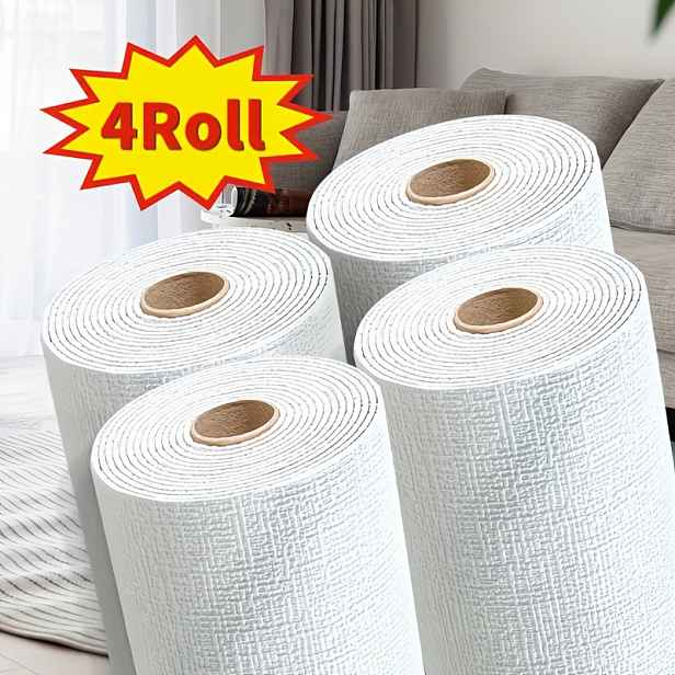 TEMU 4 role 3D pěnových tapet, samolepicí silné stěnové panely, texturovaný design, samolepky na stěnu pro renovaci domácnosti, odlep a nalep, snadno