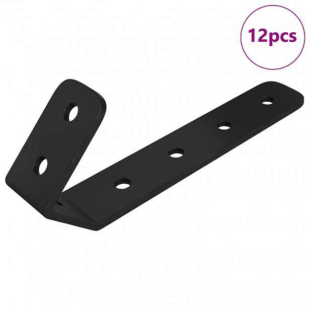 vidaXL Háčky 12 ks Černá M5 x 110 mm Železo
