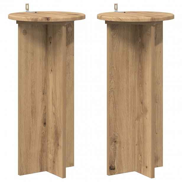 vidaXL Stojan na rostliny 2 ks Dub artisan 29,5 x 29,5 x 60 cm