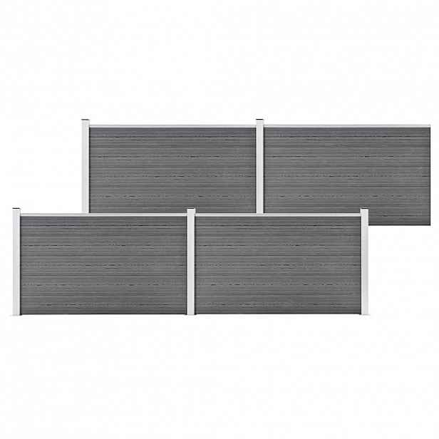 vidaXL Zahradní plot WPC 699 x 106 cm šedý