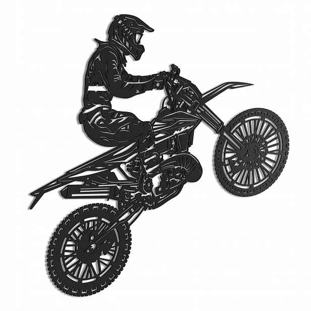 Dřevěný 3D obraz Motocross Nástěnná Dekorace Dárek