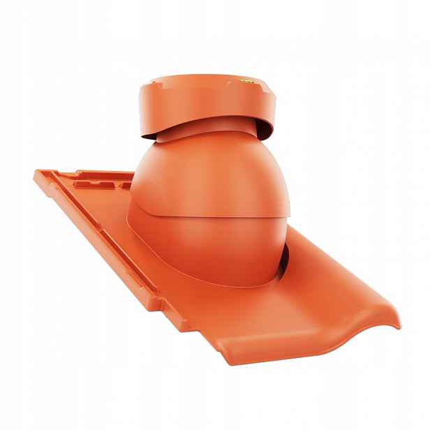 Krbový kanalizační ventilátor fi110 střešní krytina Alegra 9 Červená