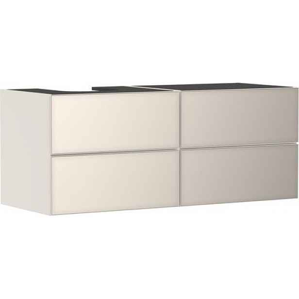 Skříňka pod umyvadlo pod desku Hansgrohe Xevolos E 137x55,5x55 cm písková matná béžová mat 54237790