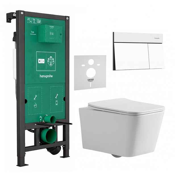 7v1 Wc Set Stelaz Hansgrohe iFrame Wc Mísa Imprese Tornado+tlačítko