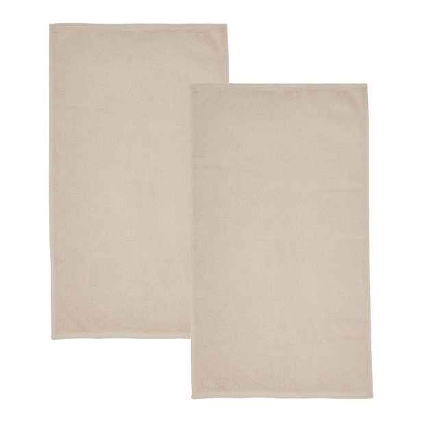 Béžové rychleschnoucí/froté bavlněné osušky v sadě 2 ks 90x140 cm Quick Dry – Catherine Lansfield