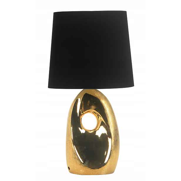 Černá zlatá glamour lampička E27 Hierro Candellux
