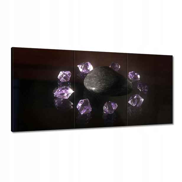 Obrazy 120x60 Fialové křišťály