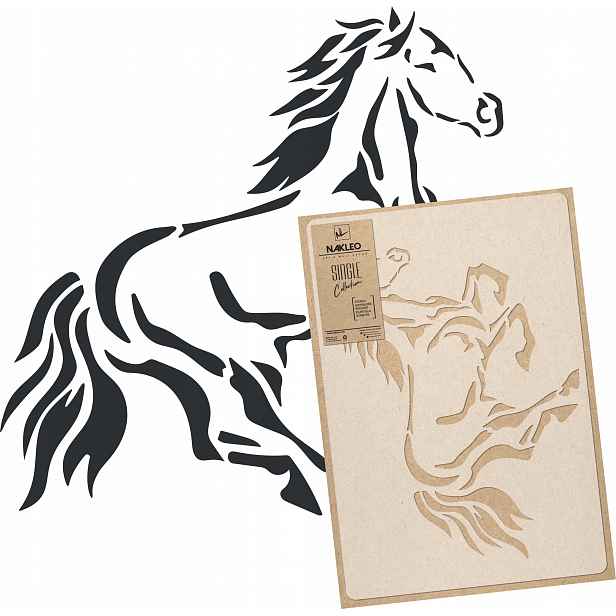Šablona malířská Vícenásobná L 59x95 cm Kůň Jezdectví Galop Koně