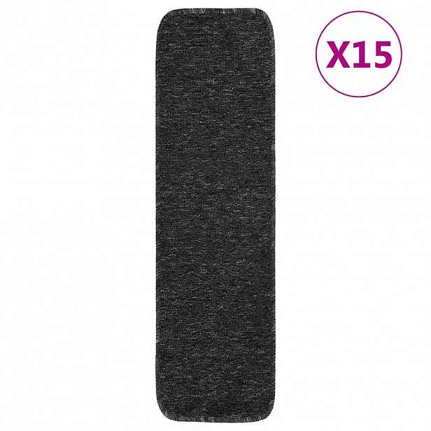 vidaXL Protiskluzové nášlapy na schody 15ks 75x20cm uhlové obdélníkové
