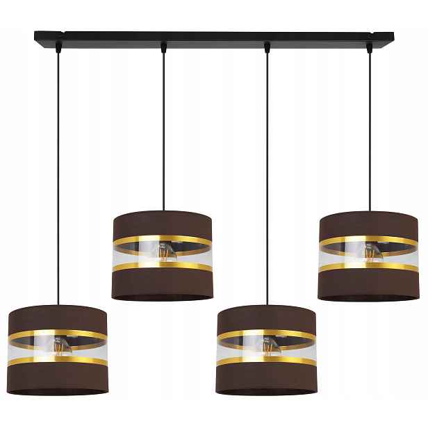 Závěsná Stropní Lampa Lustr Glamour Zlaté Stínidlo Do Obývacího Pokoje Jídelny