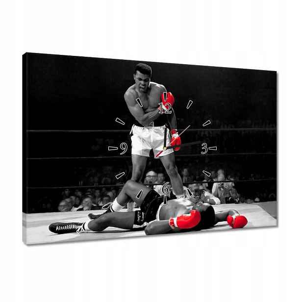 Nástěnné hodiny 60x40 Muhammad Ali Boxer